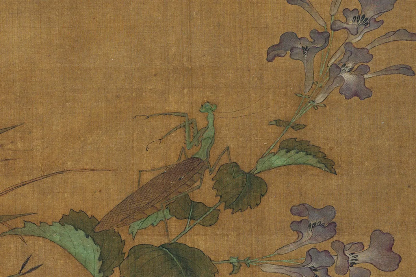 黄筌工笔画《绮石秋容》局部 (2)