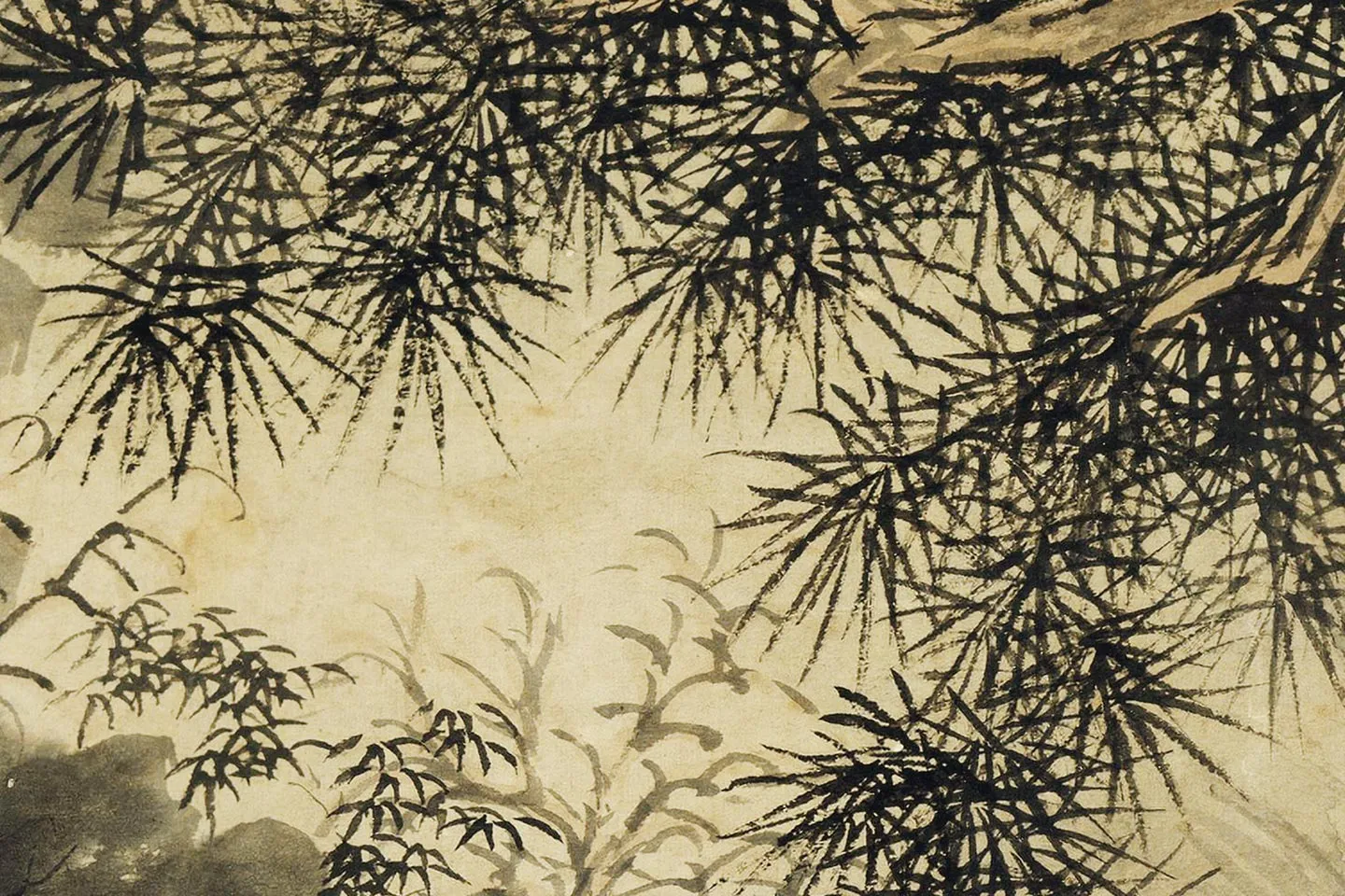 赵原《听松图》高清大图局部 (4)