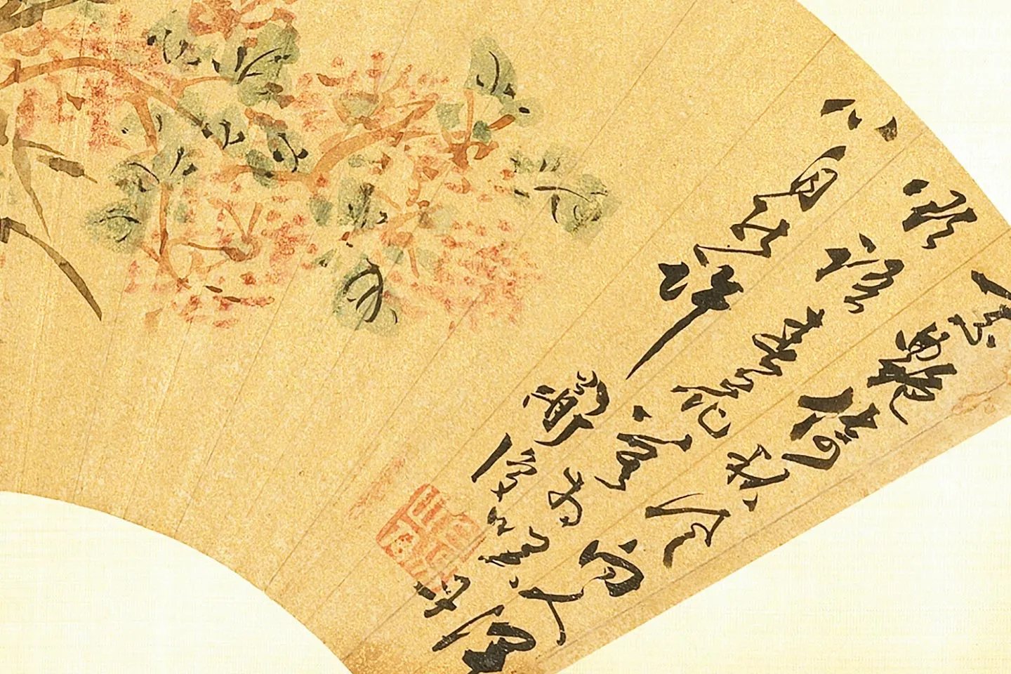 明陈淳花卉扇面局部 (2)