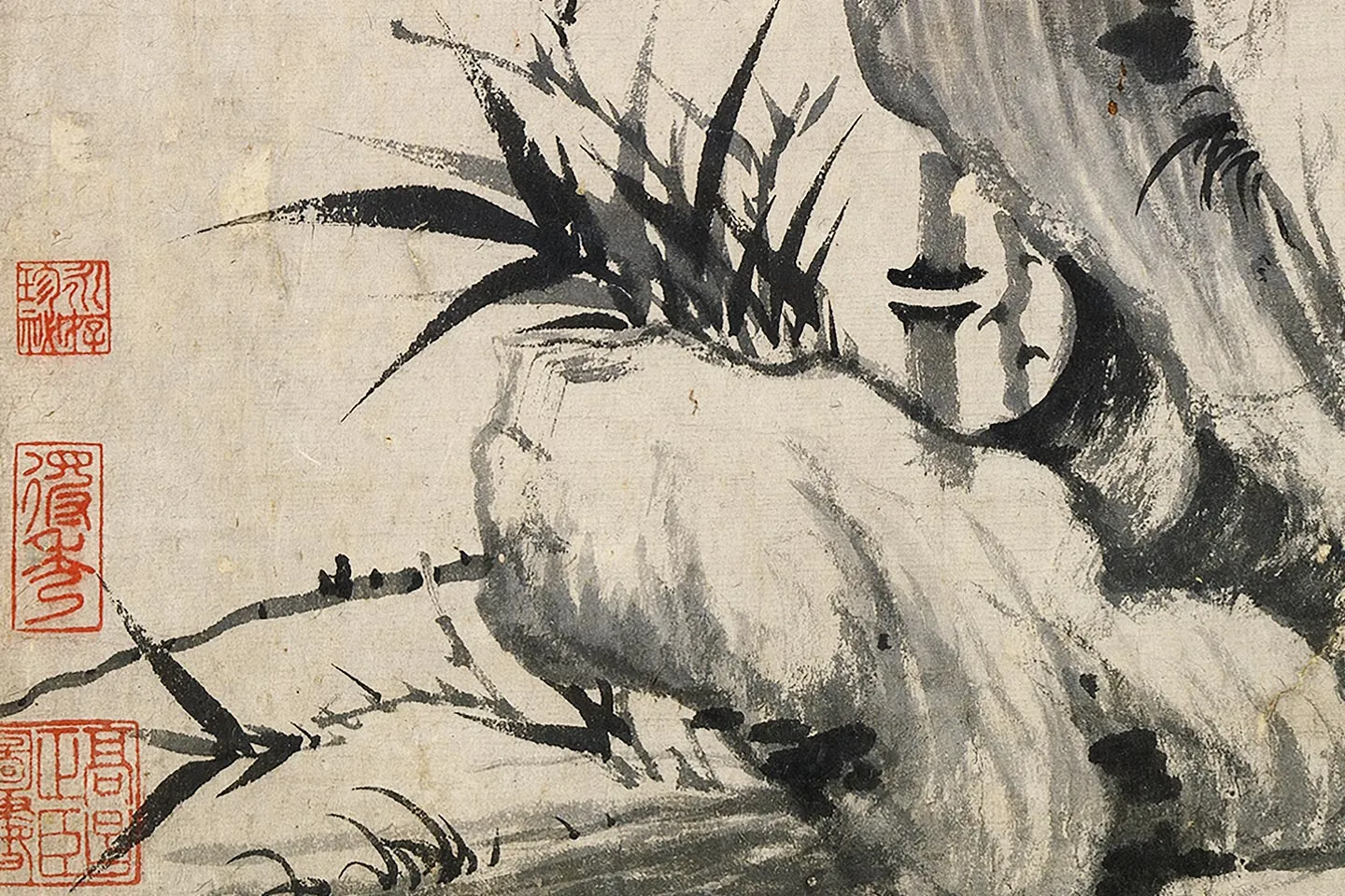 柯九思墨竹《晚香高节图》局部 (2)