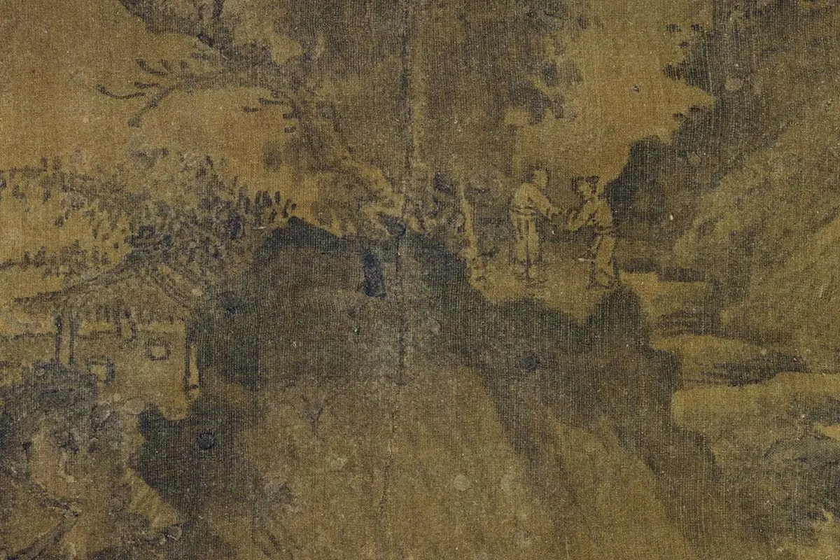 巨然《山亭问道图》局部 (1)