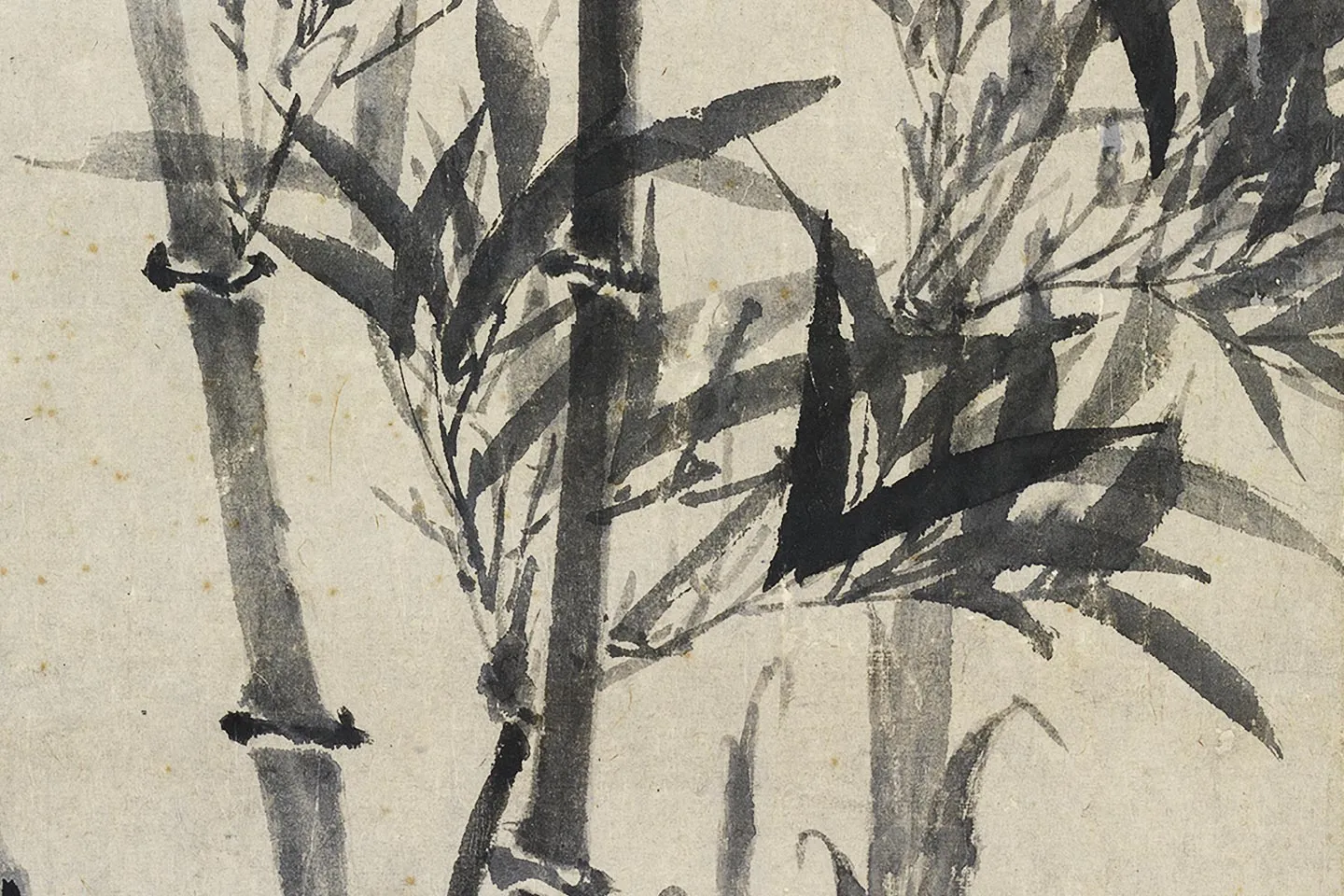 柯九思水墨《画竹》局部 (7)