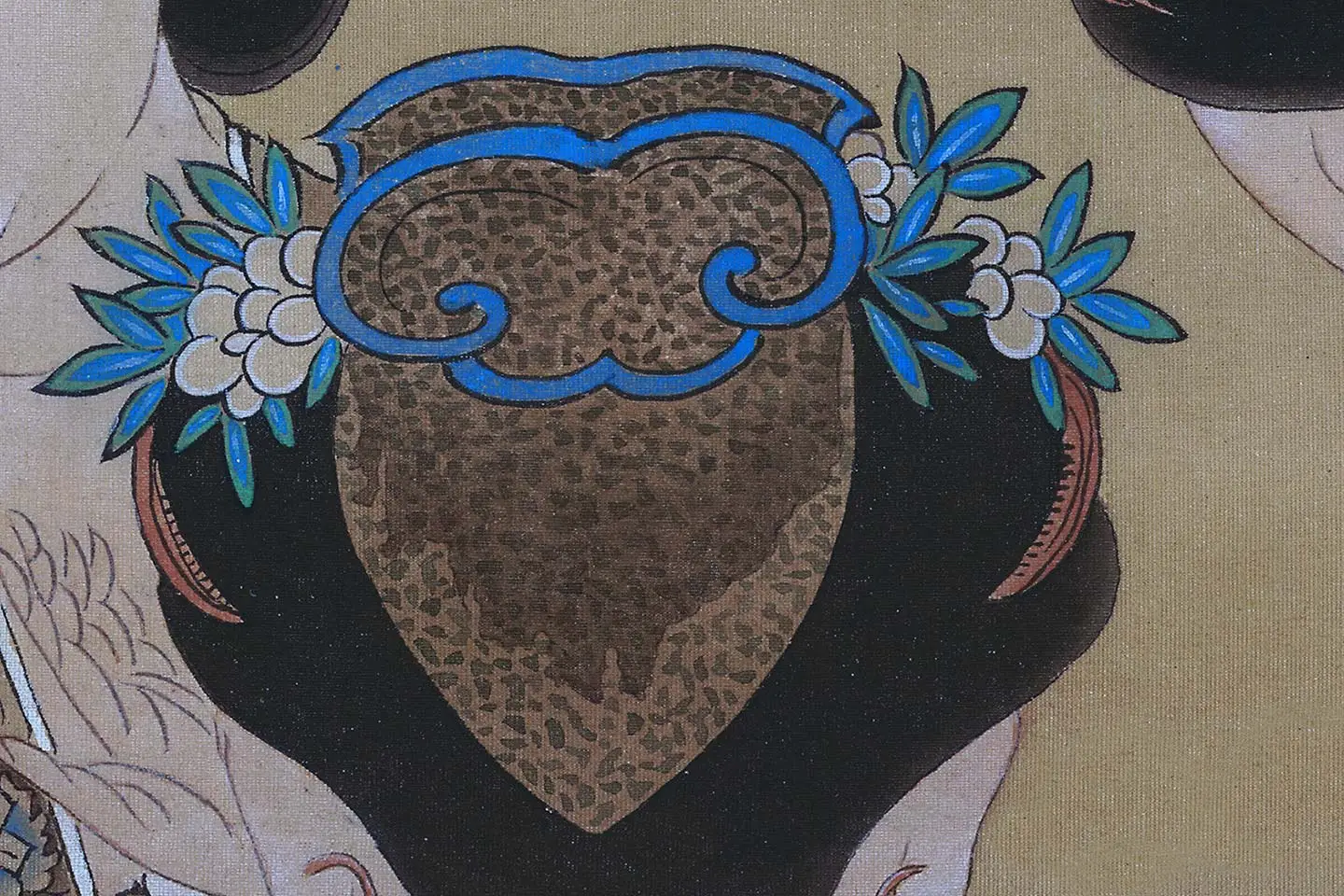 唐寅人物画《王蜀宫妓图》高清大图局部 (9)