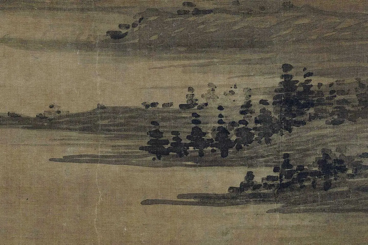 巨然山水画《秋山图》高清大图局部 (19)