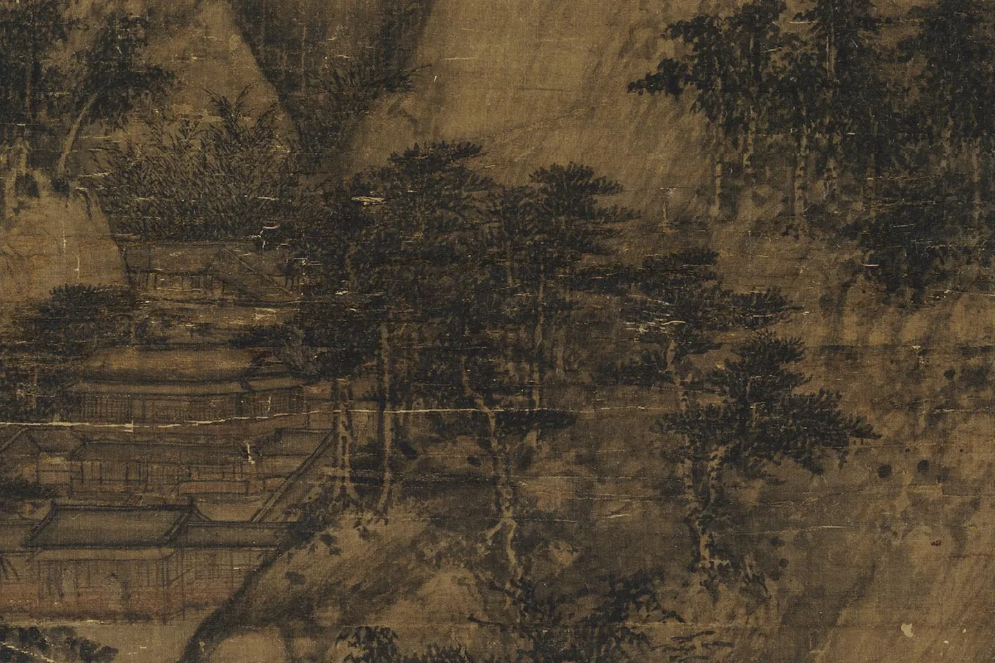 巨然山水画《萧翼赚兰亭图》局部 (4)