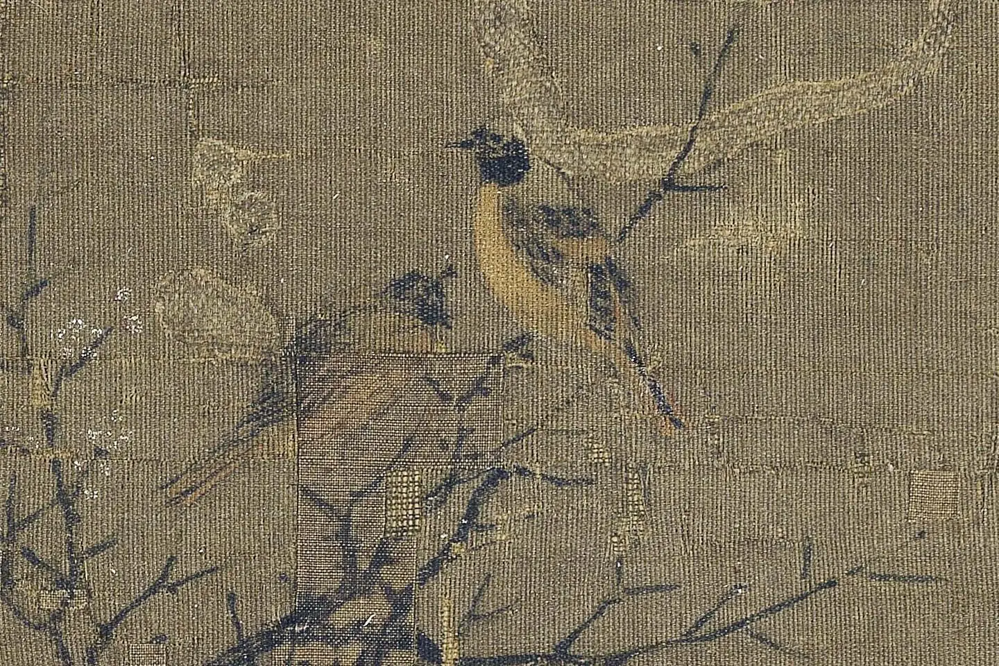 惠崇《寒林鸳鸟图》高清大图局部 (4)