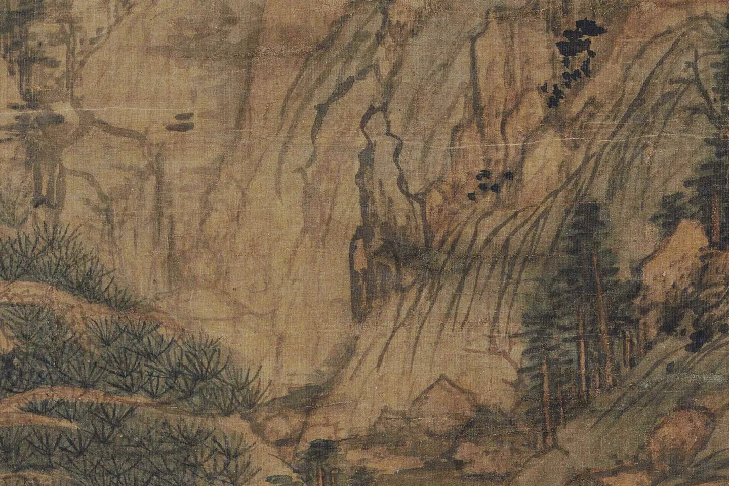 黄公望山水画《天池石壁图》局部 (5)