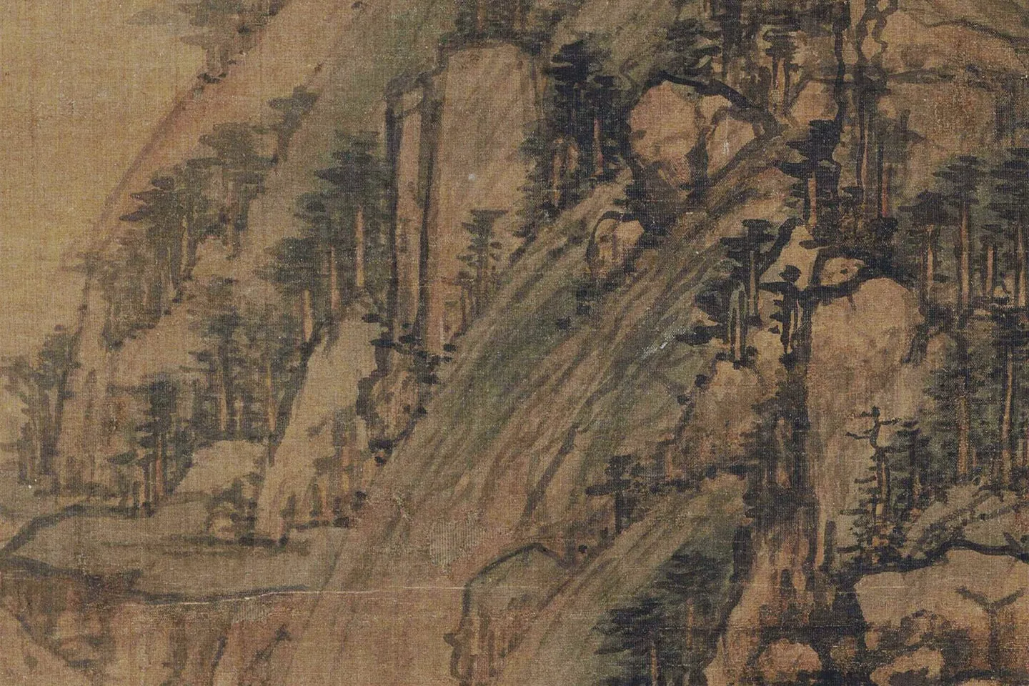 黄公望山水画《天池石壁图》局部 (8)