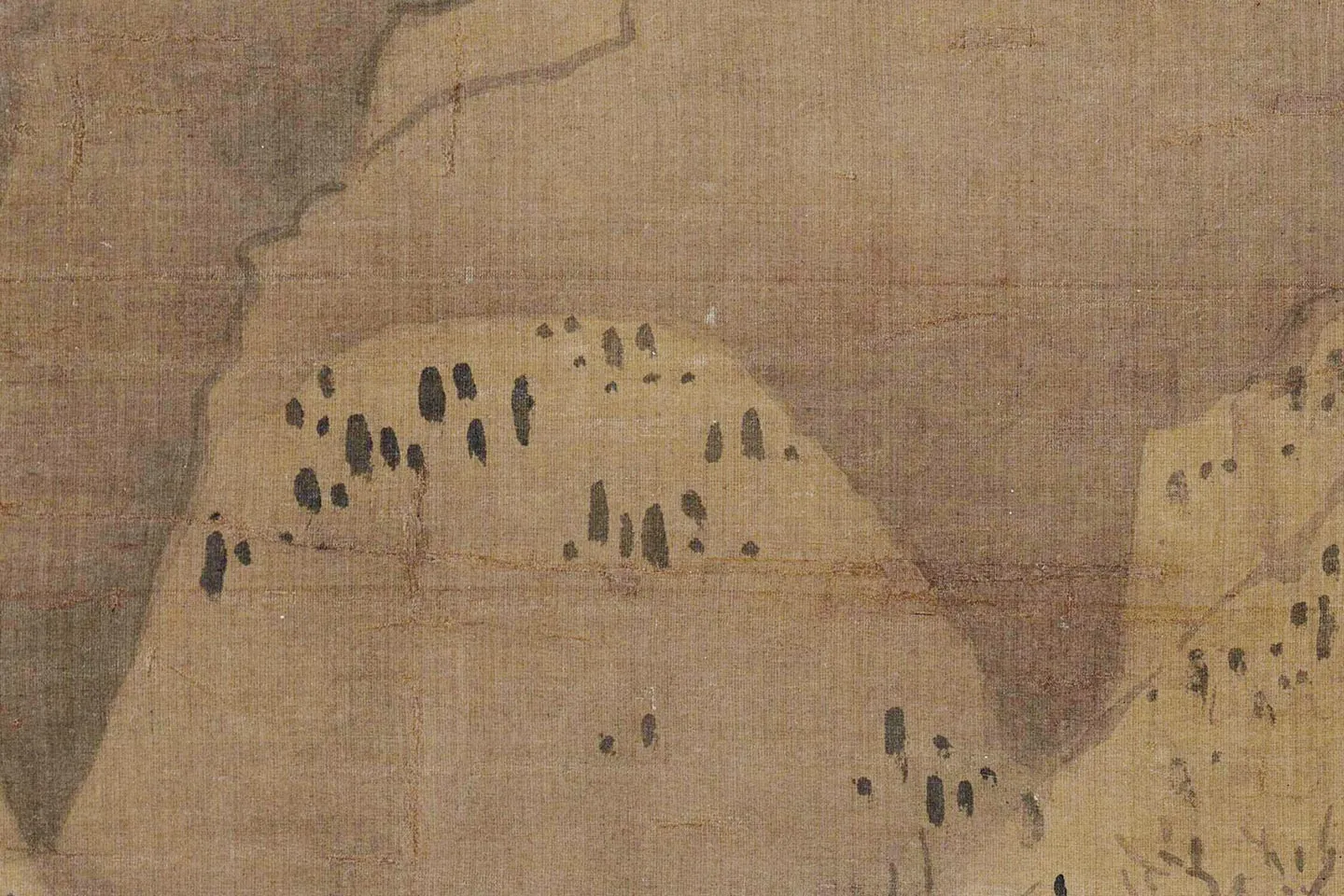 黄公望雪景山水《九峰雪霁图》局部 (9)