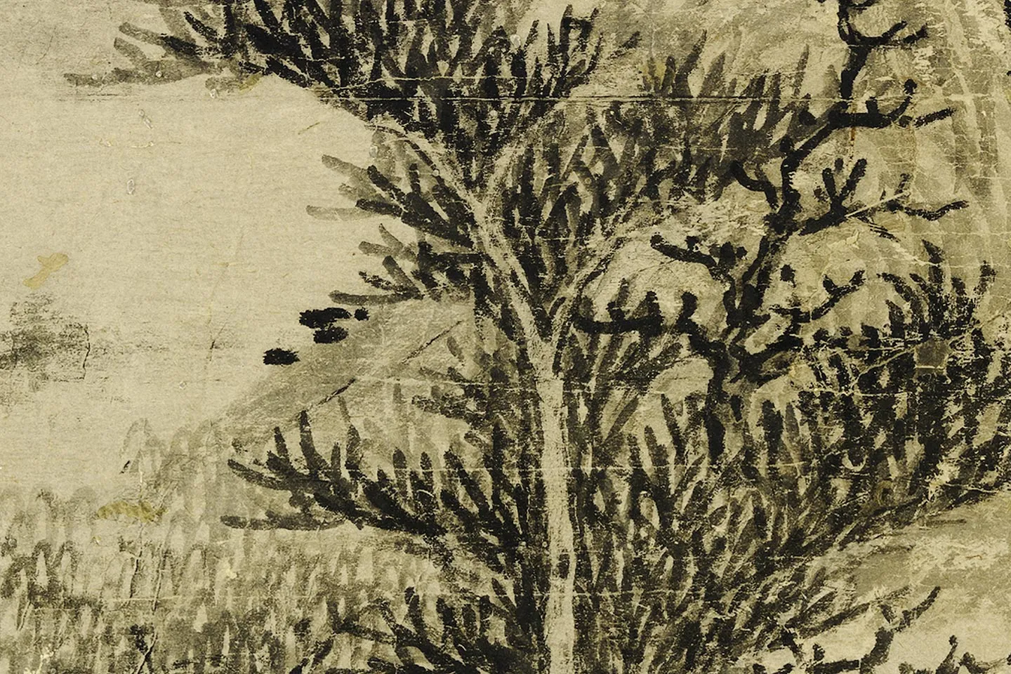 柯九思山水画《谿亭山色图》局部 (4)