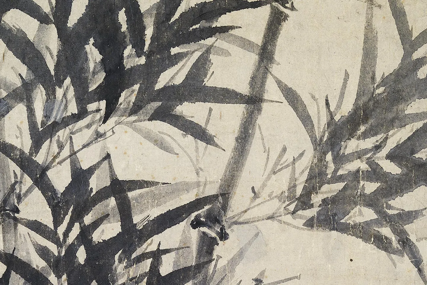 柯九思水墨《画竹》局部 (3)