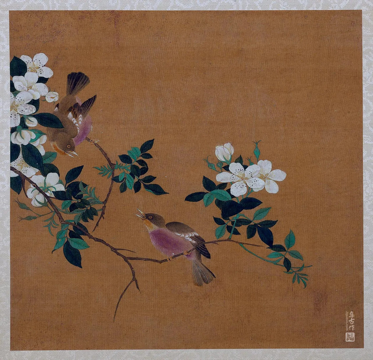 黄筌工笔花鸟画《花卉翎毛》