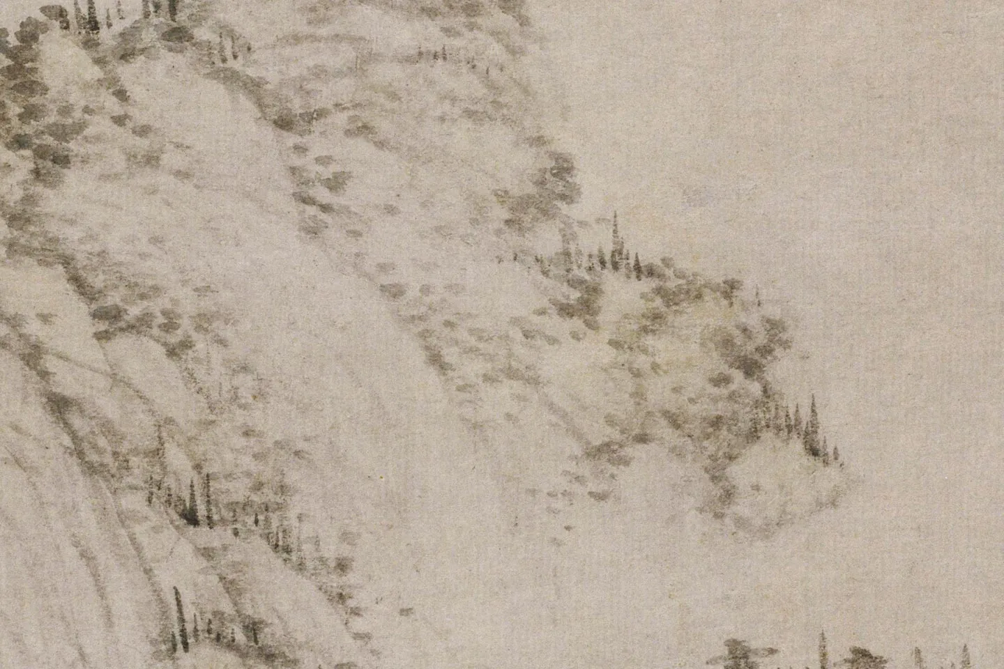 黄公望山水画《丹崖玉树图》高清大图局部 (10)