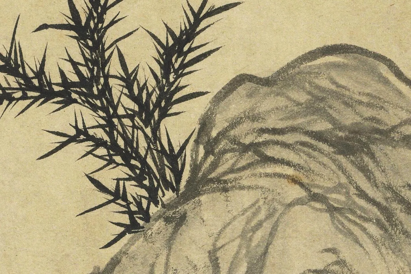 赵孟頫《枯木竹石图》局部 (3)