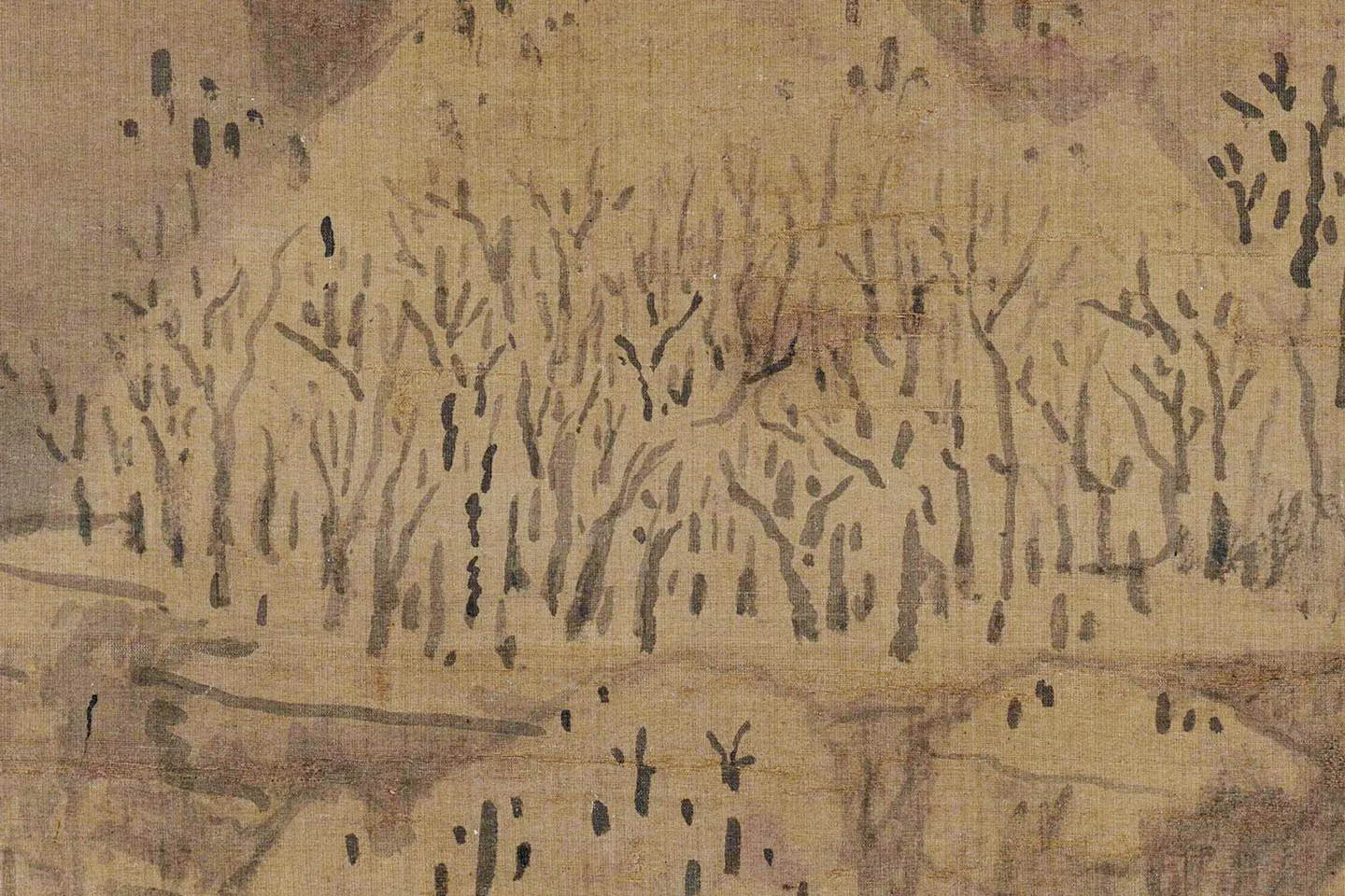 黄公望雪景山水《九峰雪霁图》局部 (8)