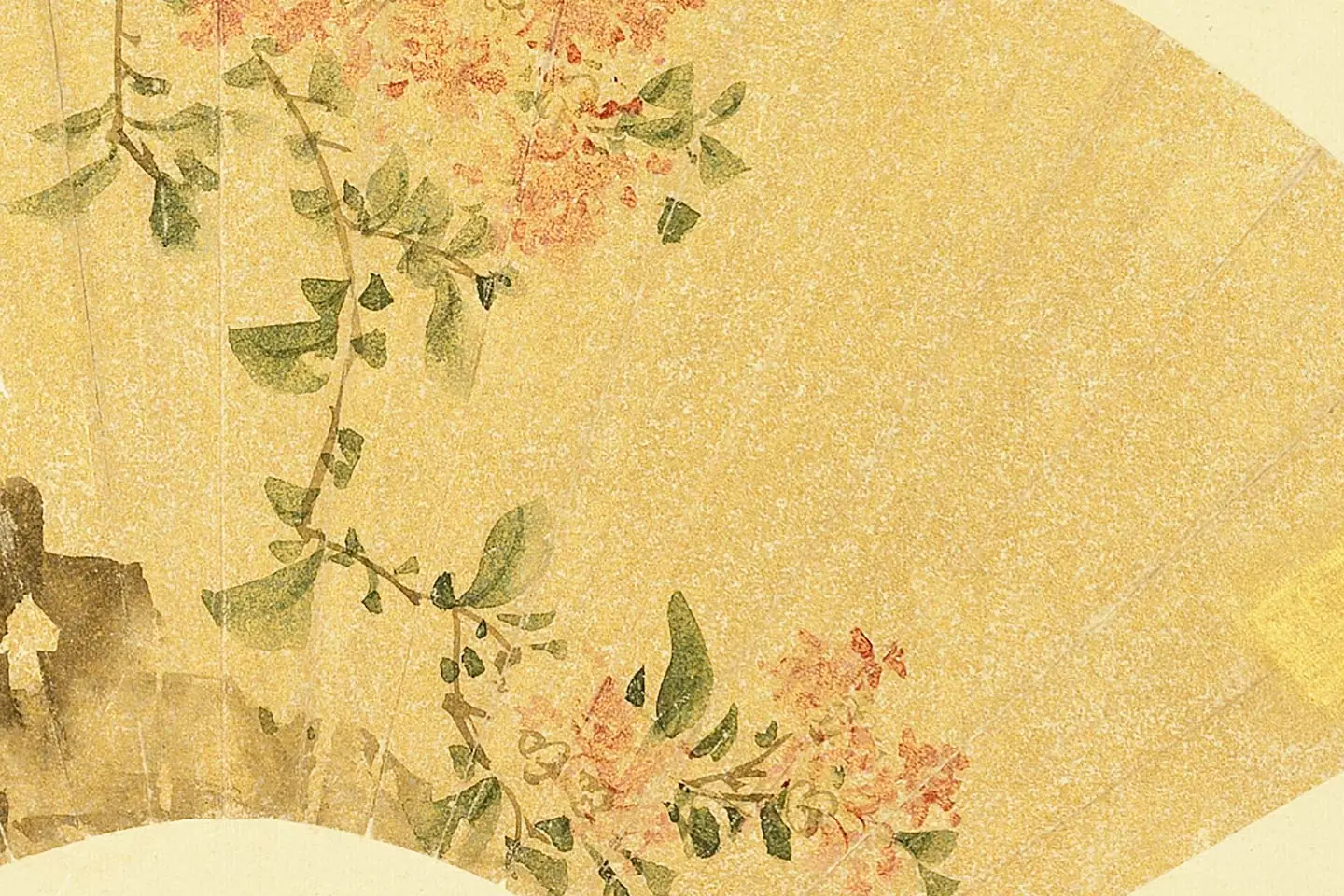 陈淳《紫薇图》扇面局部 (2)