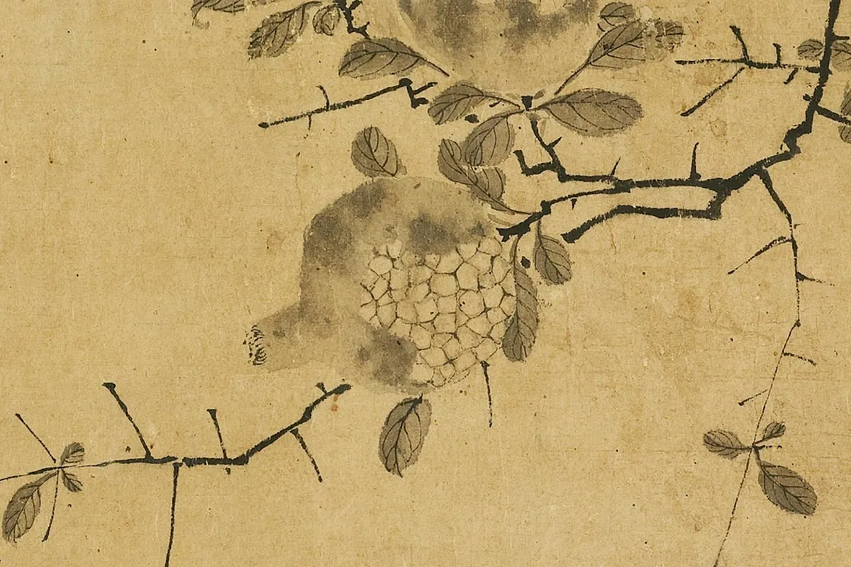 黄筌水墨石榴 (2)