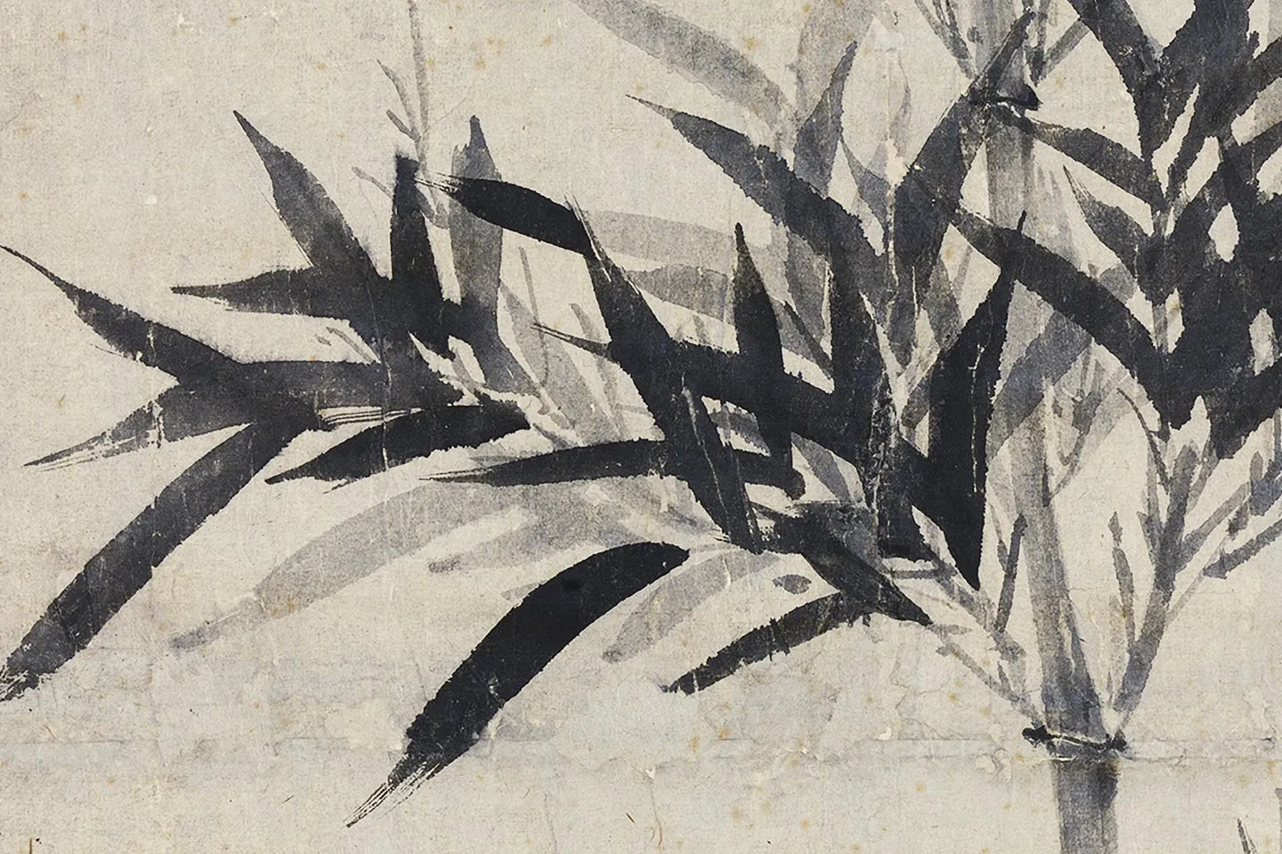 柯九思水墨《画竹》局部 (4)