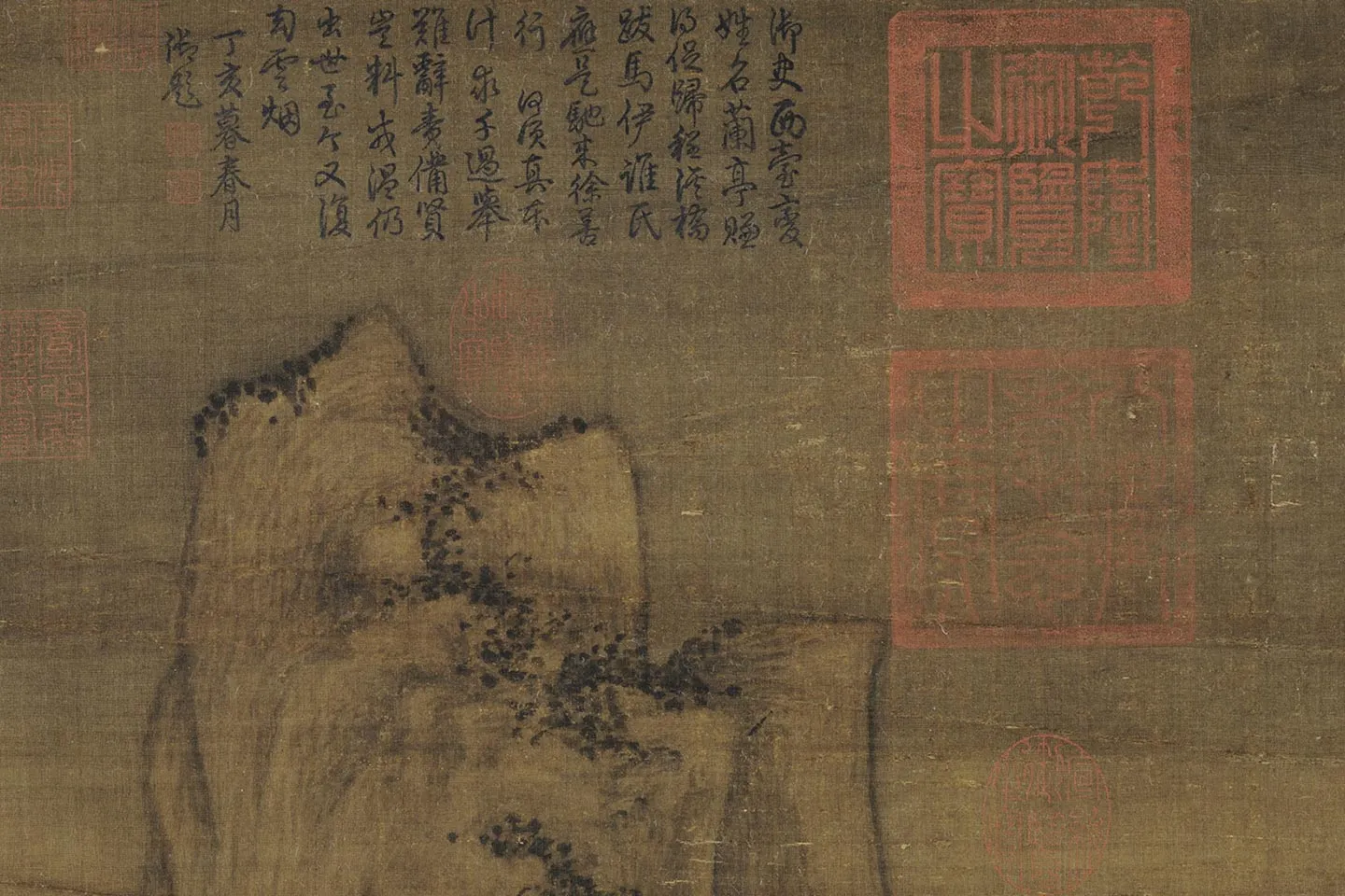 巨然山水画《萧翼赚兰亭图》局部 (1)