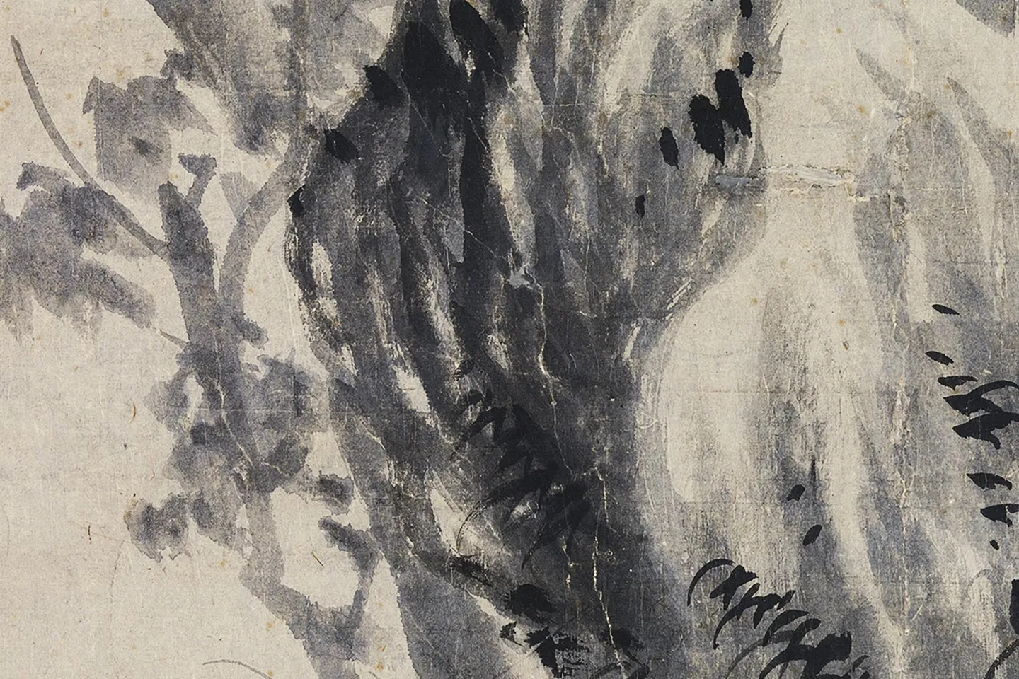 柯九思水墨《画竹》局部 (9)