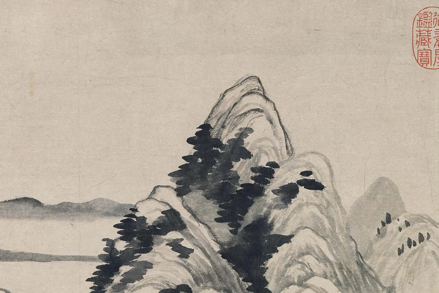 柯九思山水画《夏山欲雨图》局部 (5)