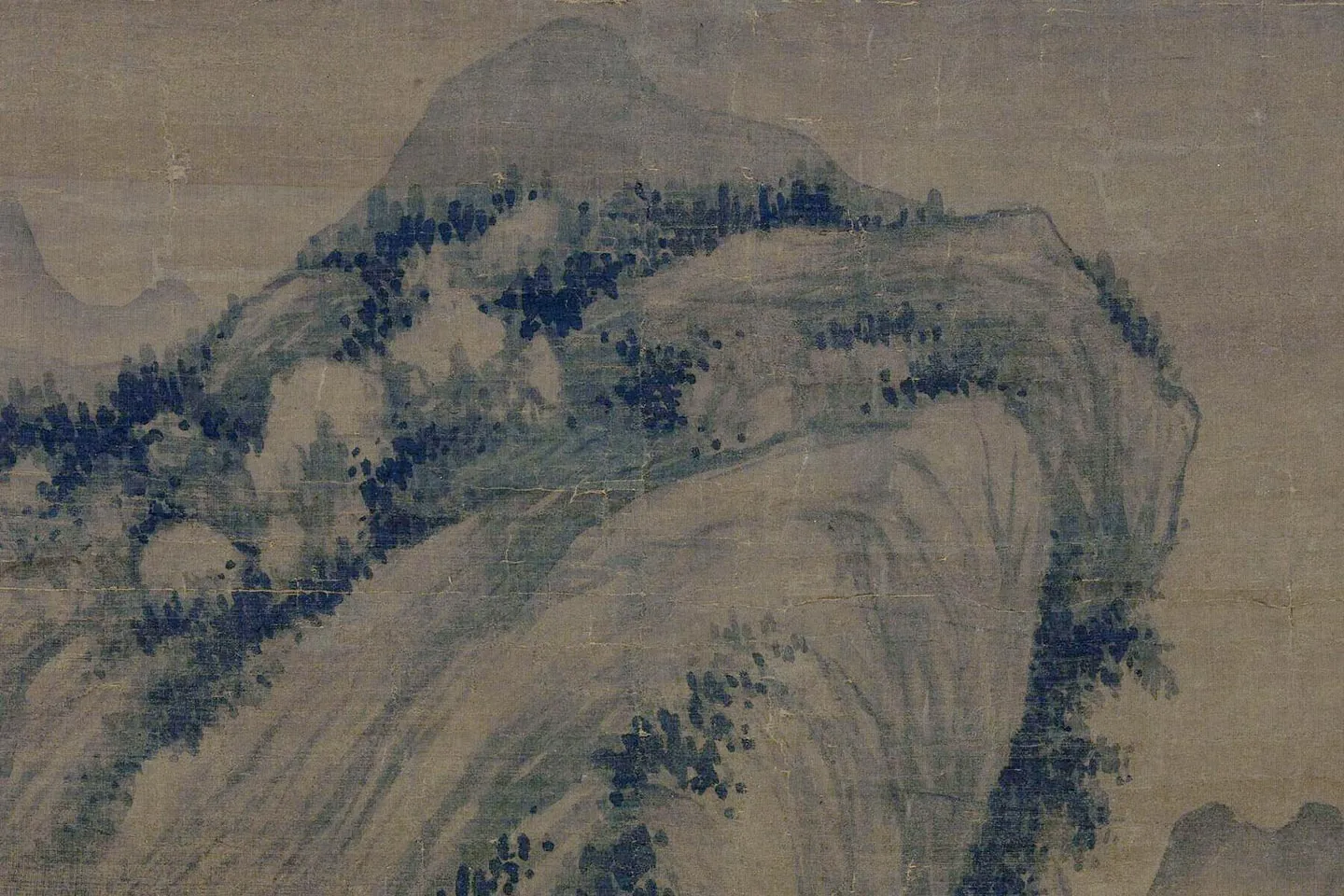 巨然山水《囊琴怀鹤图》局部 (5)