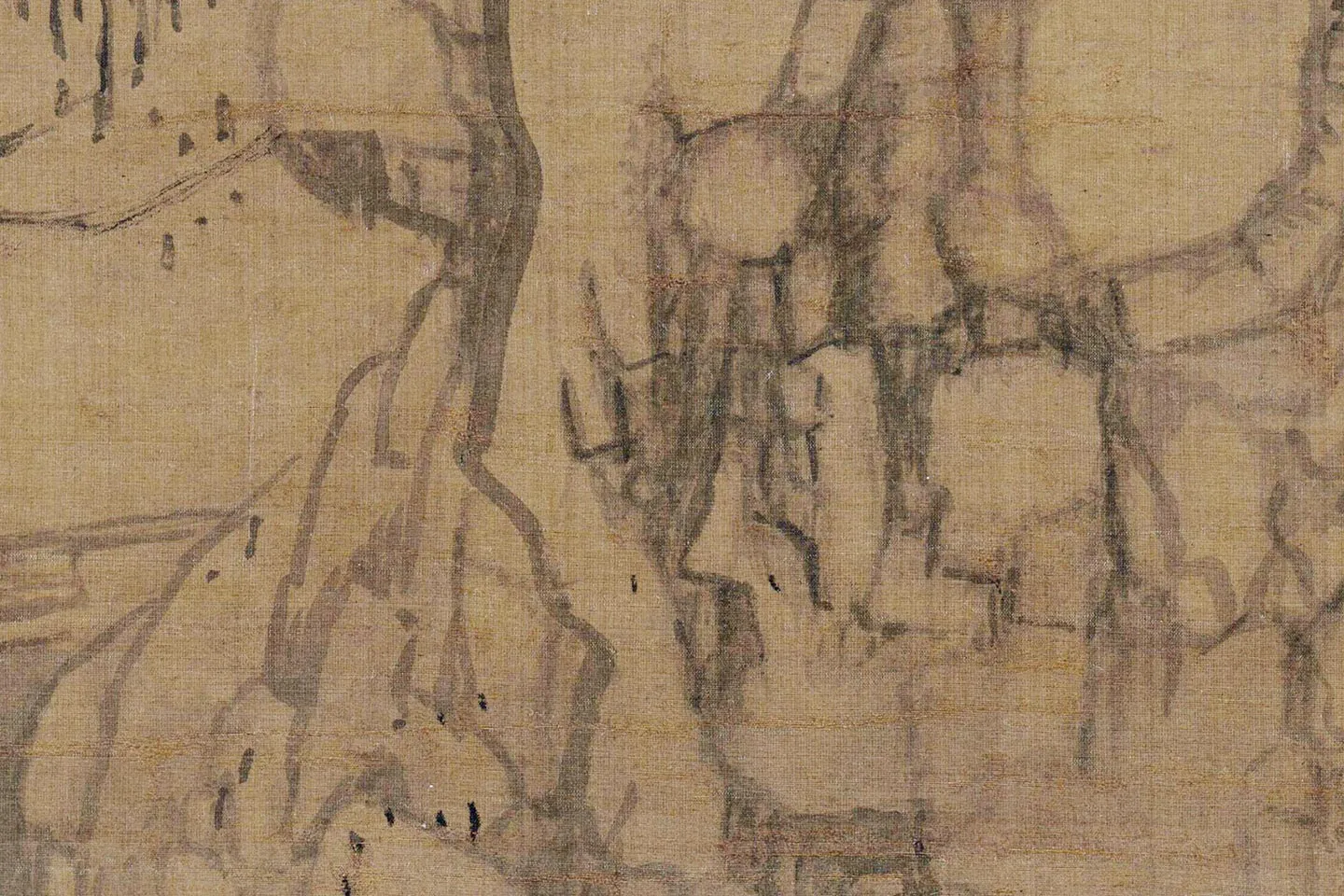 黄公望雪景山水《九峰雪霁图》局部 (6)