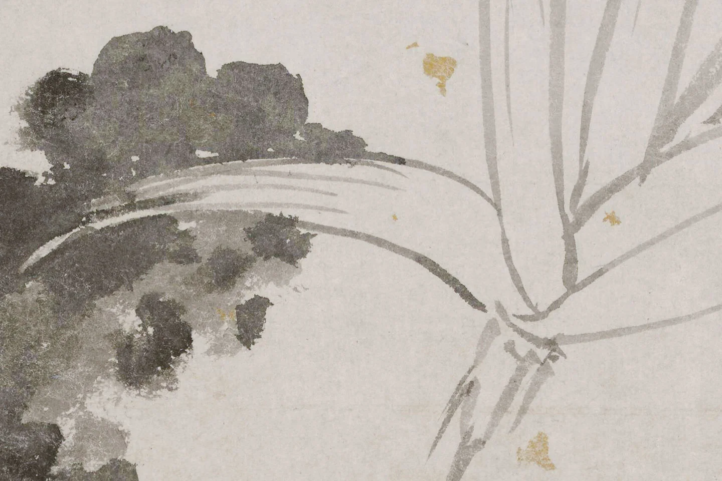 沈周《辛夷墨菜图》局部 (4)