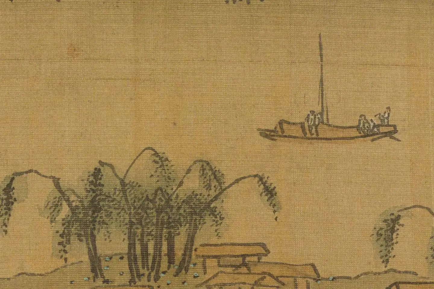 沈周山水《两江名胜图册》高清大图局部 (8)