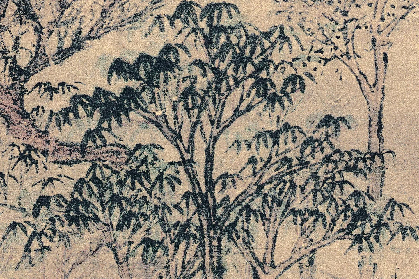 沈周山水《桃花书屋图》局部 (2)