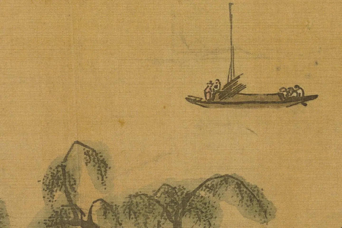 沈周山水《两江名胜图册》高清大图局部 (5)