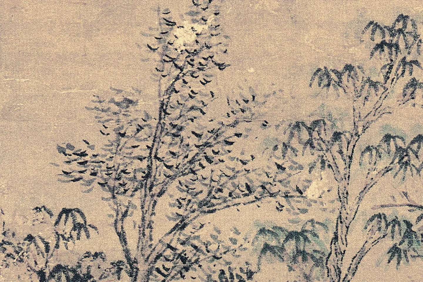 沈周山水《桃花书屋图》局部 (4)