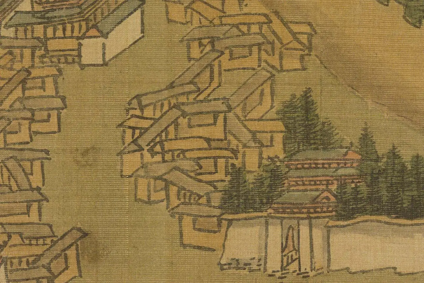 沈周山水《两江名胜图册》高清大图局部 (7)