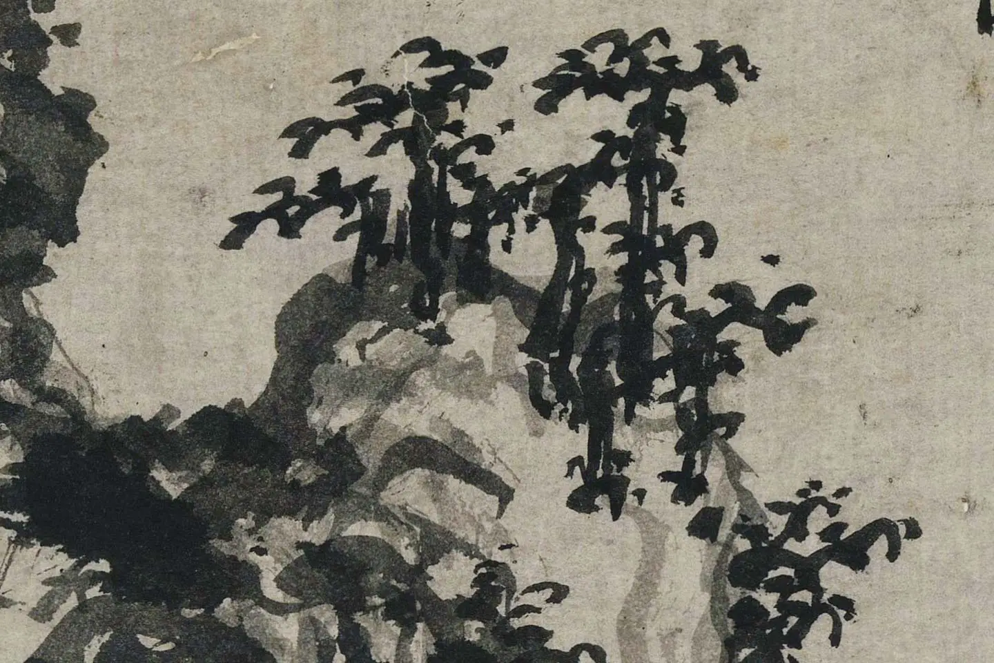 赵原山水画《溪亭秋色图》高清大图局部 (8)