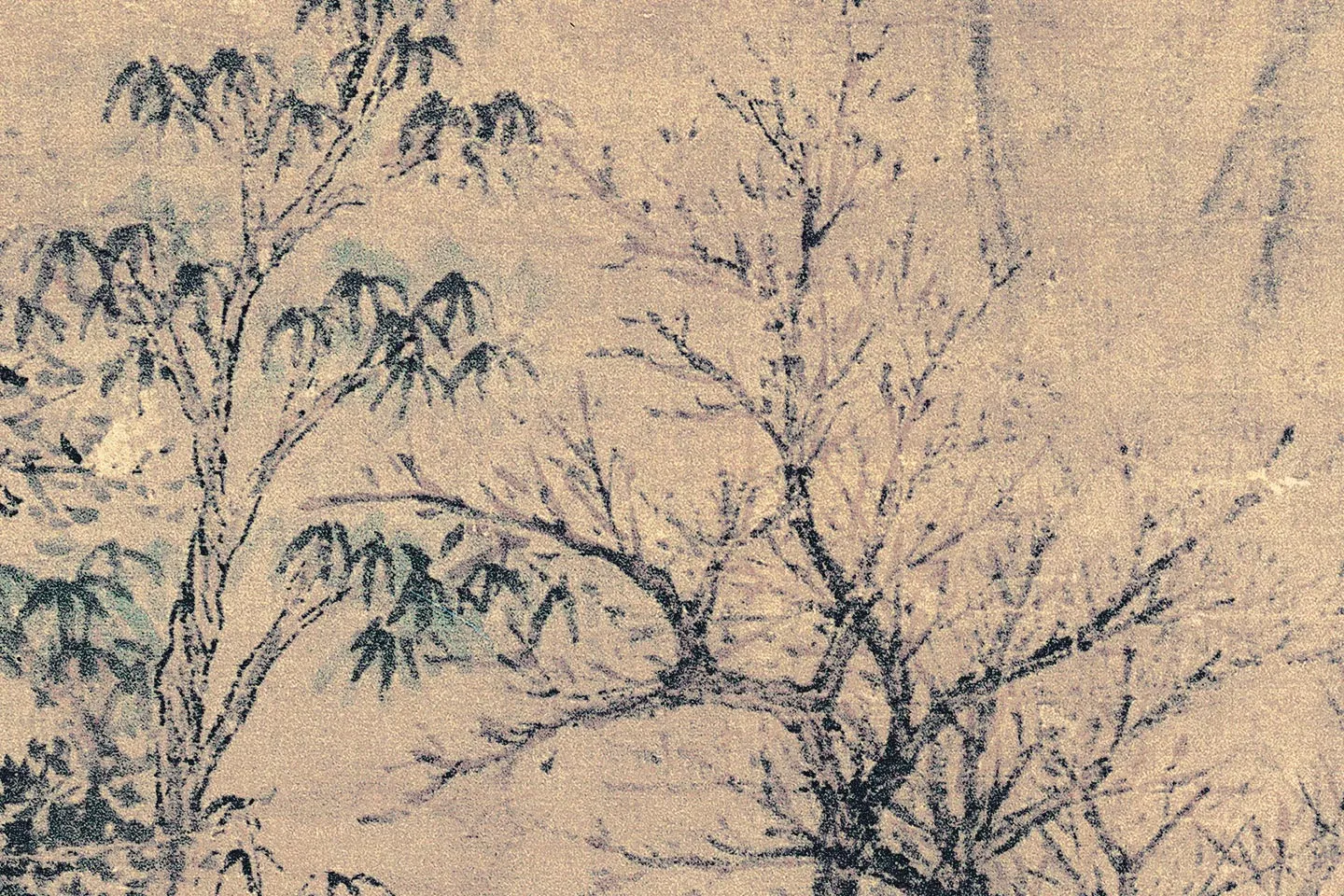 沈周山水《桃花书屋图》局部 (3)