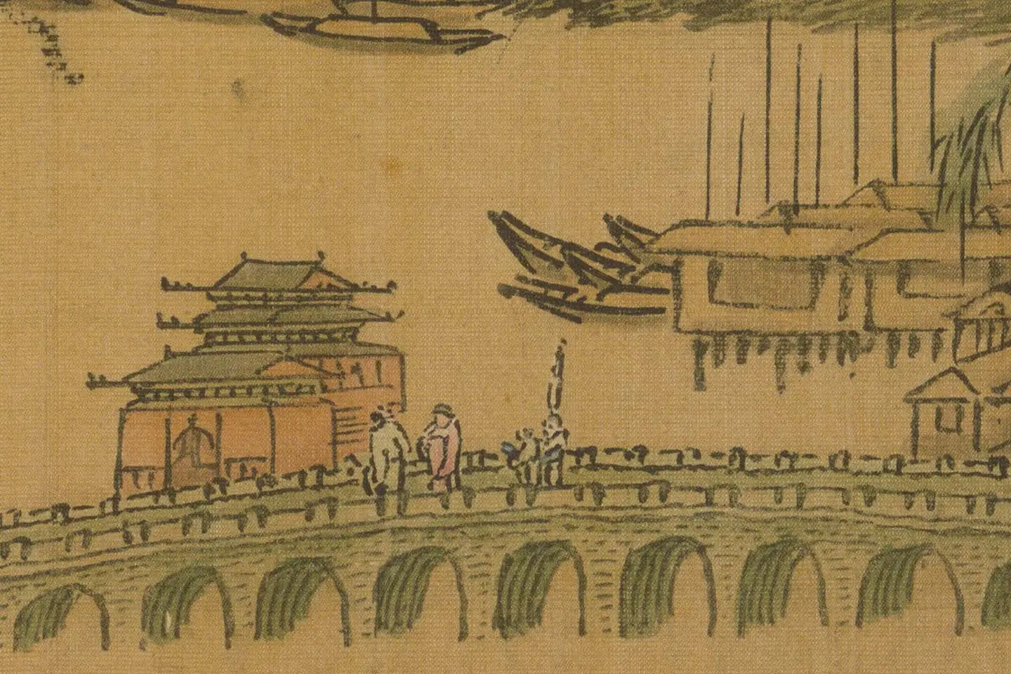 沈周山水《两江名胜图册》高清大图局部 (14)