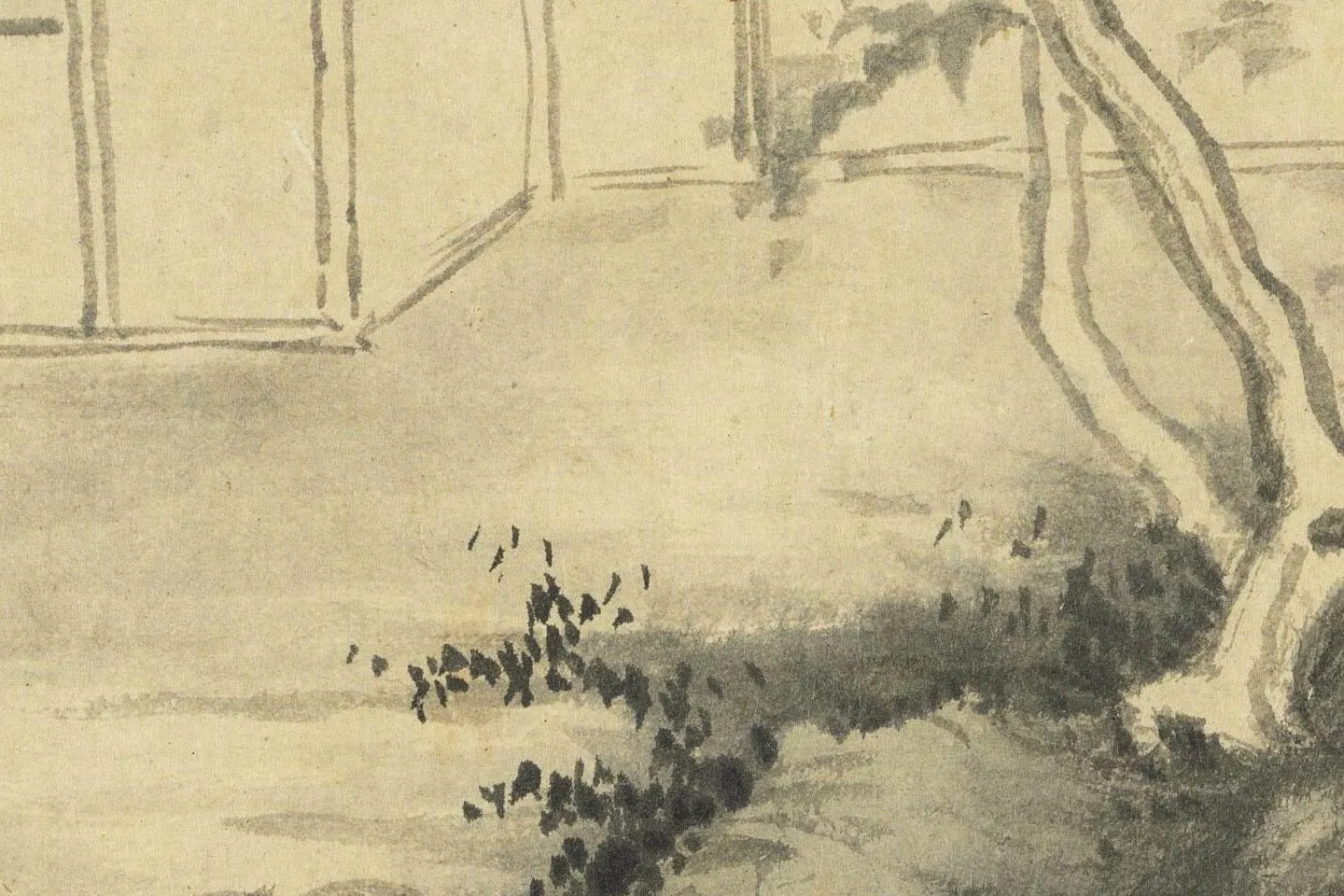 庄麟《翠雨轩图》高清大图局部 (3)