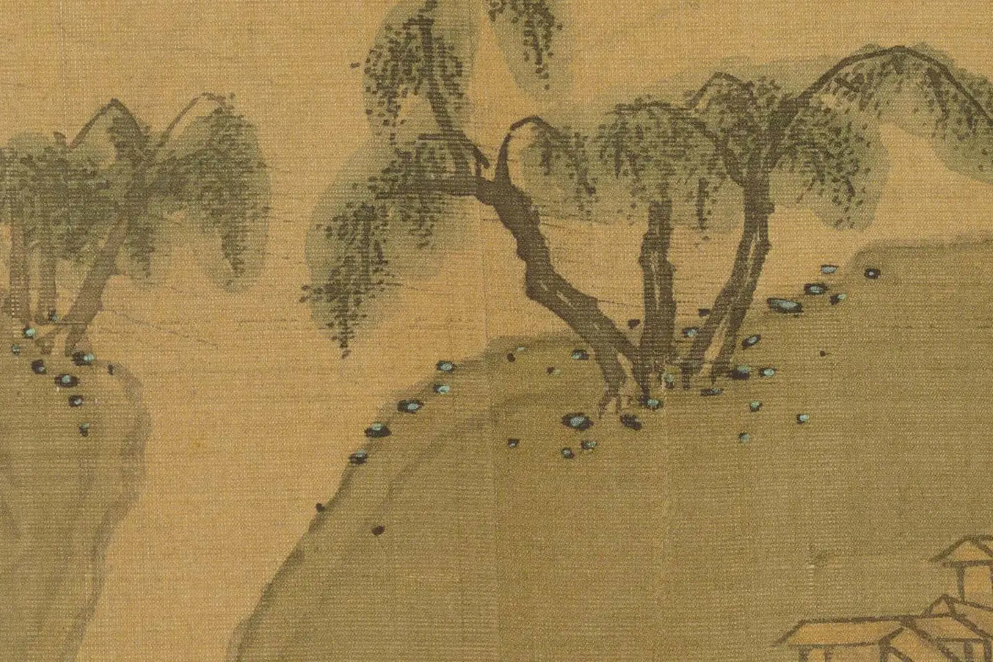 沈周山水《两江名胜图册》高清大图局部 (6)