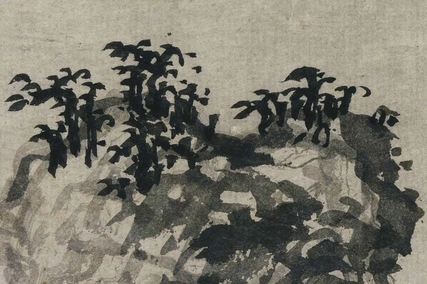 赵原山水画《溪亭秋色图》高清大图局部 (9)