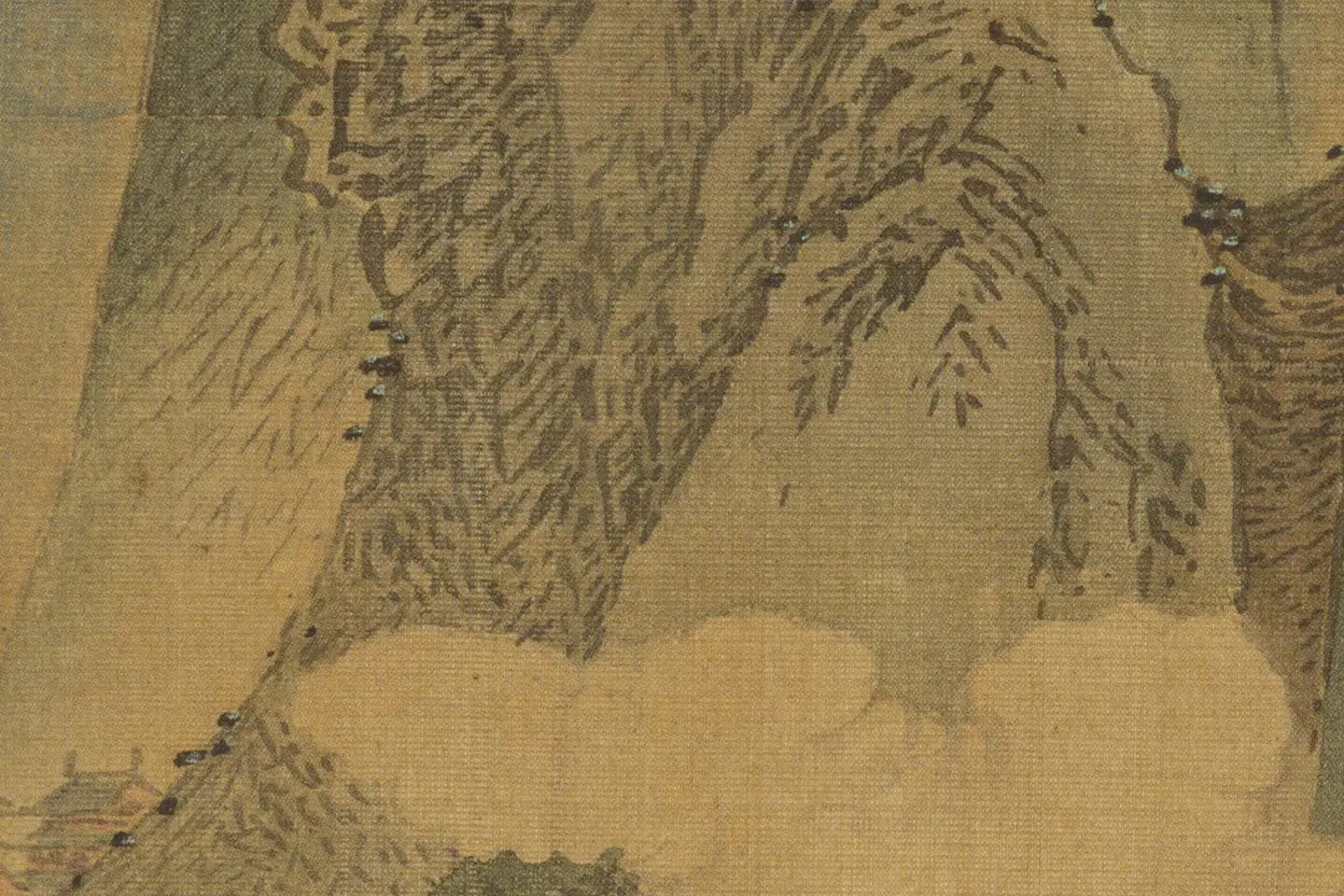 沈周山水《两江名胜图册》高清大图局部 (4)