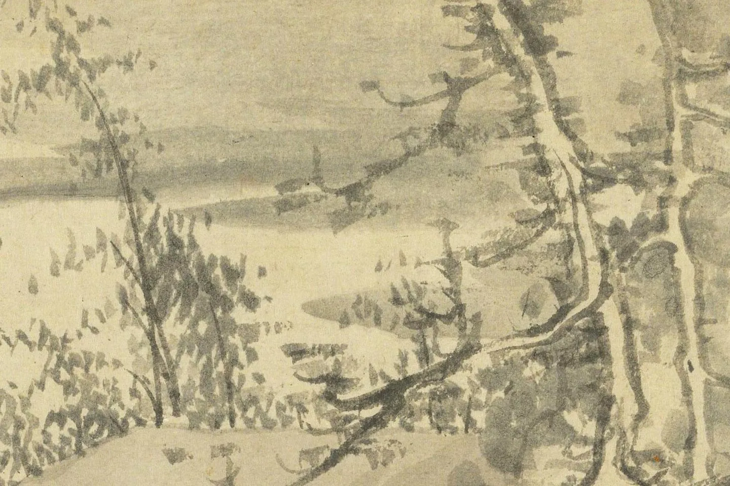 庄麟《翠雨轩图》高清大图局部 (5)