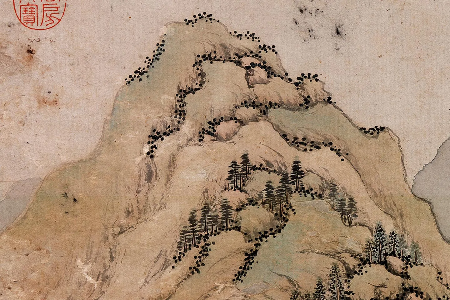 文徵明山水《燕山春色图》局部 (9)