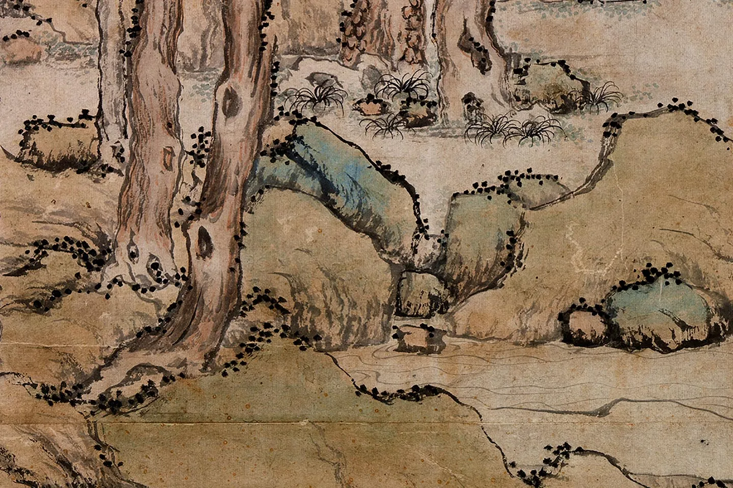 文徵明山水《燕山春色图》局部 (1)