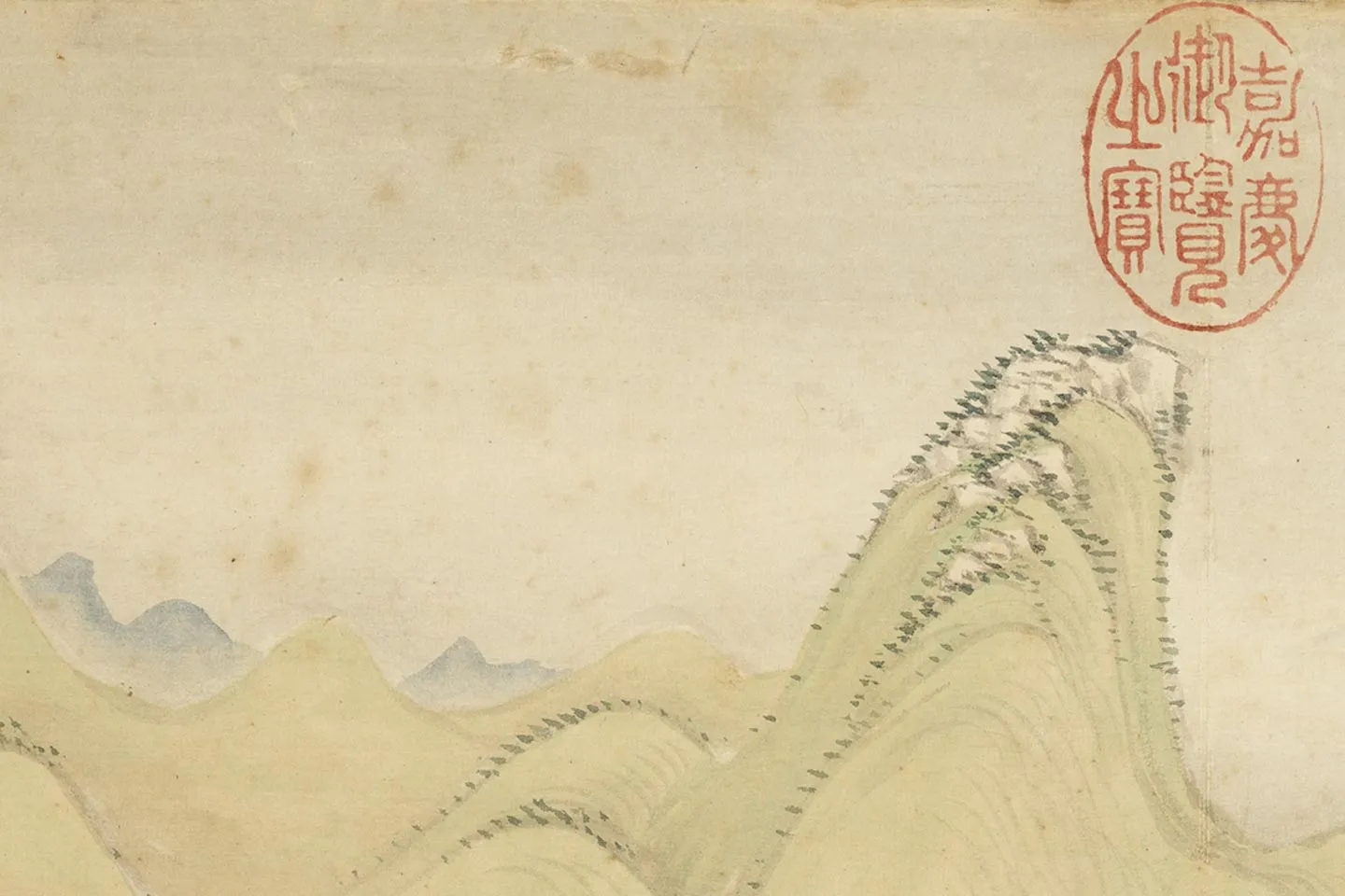 王翚春景山水《仿惠崇早春图》局部 (4)