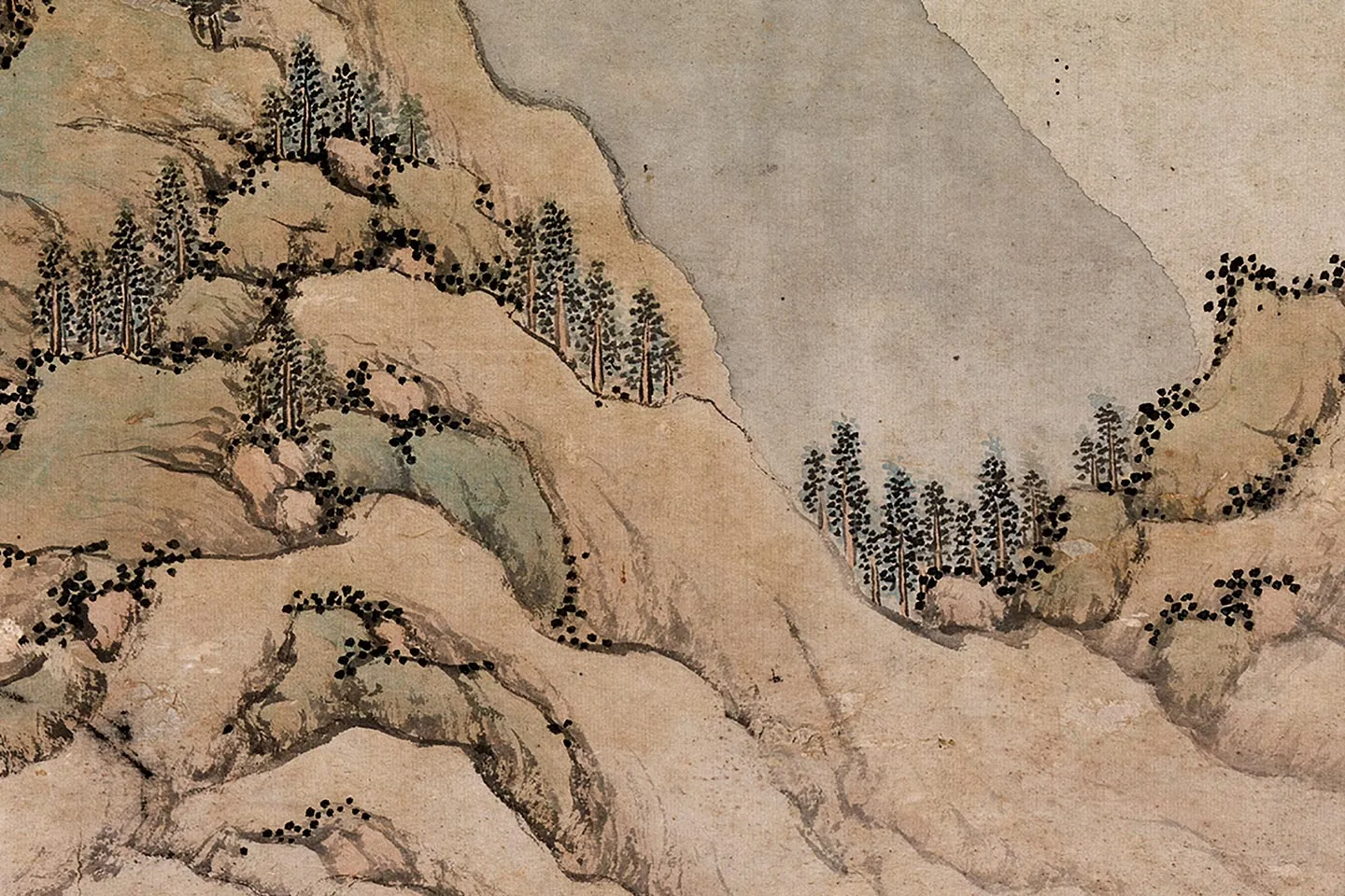 文徵明山水《燕山春色图》局部 (8)