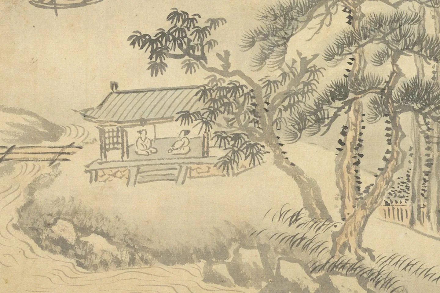 王翚山水《仿卢鸿草堂图》局部 (1)