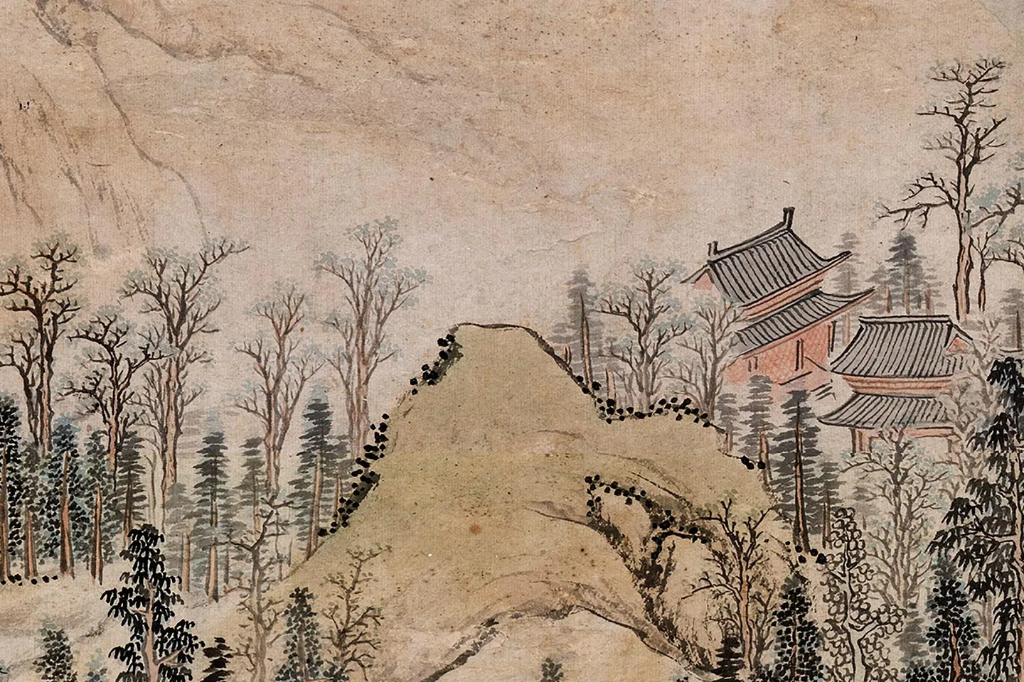 文徵明山水《燕山春色图》局部 (7)