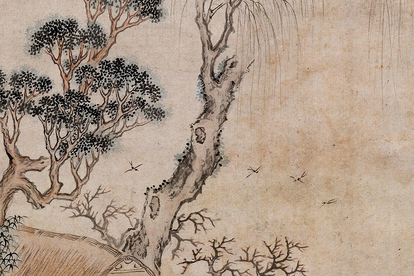 文徵明山水《燕山春色图》局部 (3)