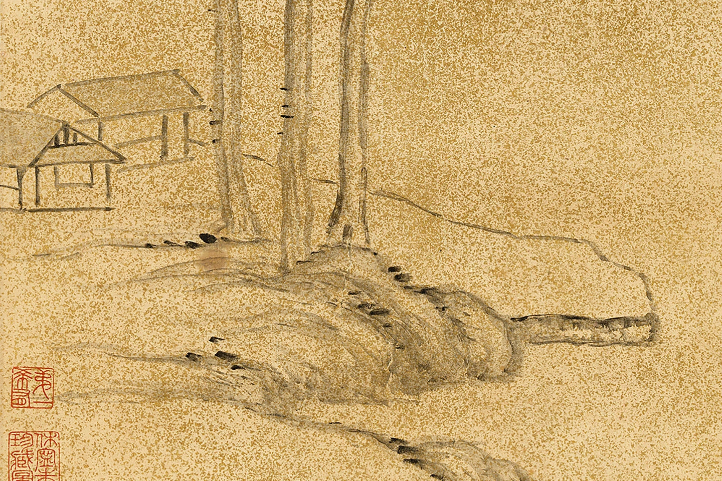 王守仁山水画局部 (2)