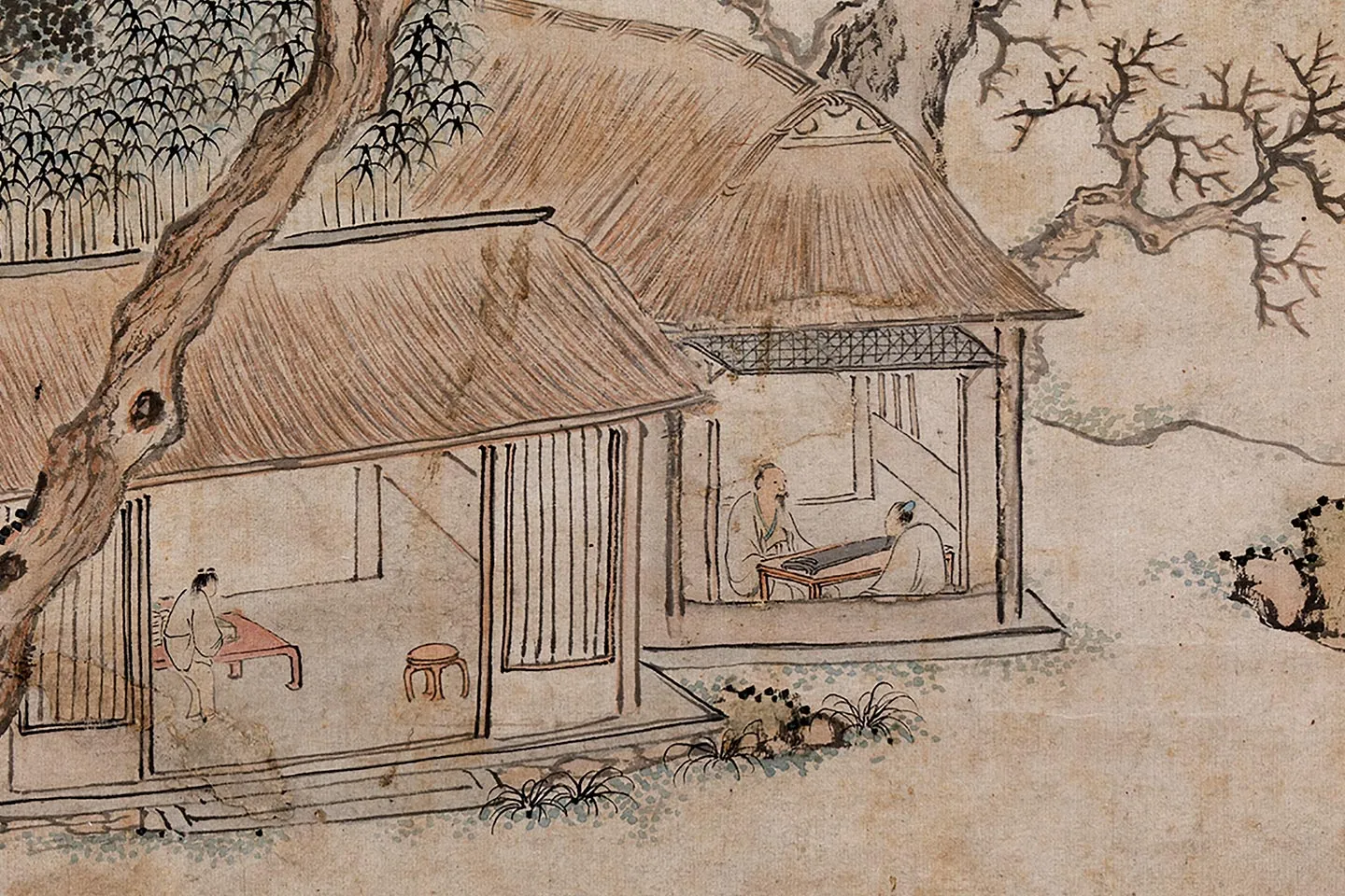 文徵明山水《燕山春色图》局部 (2)